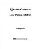 Cover for Effective computer user documentation