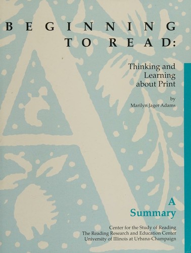 Cover for Beginning to Read