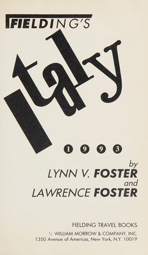 Cover for Fielding's Italy