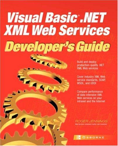 Cover for Visual Basic .NET XML web services developer's guide