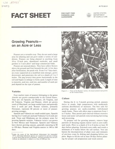 Cover for Growing peanuts on an acre or less