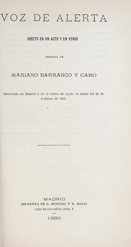 Cover for Voz de alerta