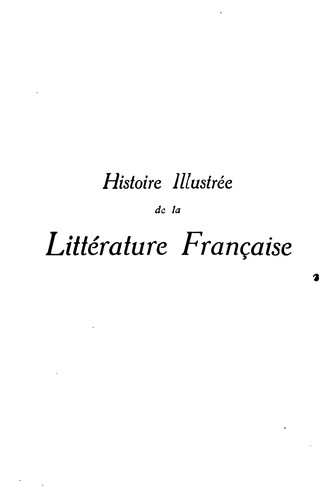 Cover for Histoire illustrée de la littérature française
