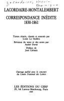 Cover for Lacordaire-Montalembert