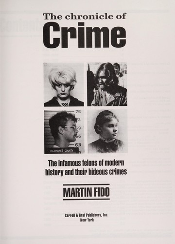 Cover for The chronicle of crime