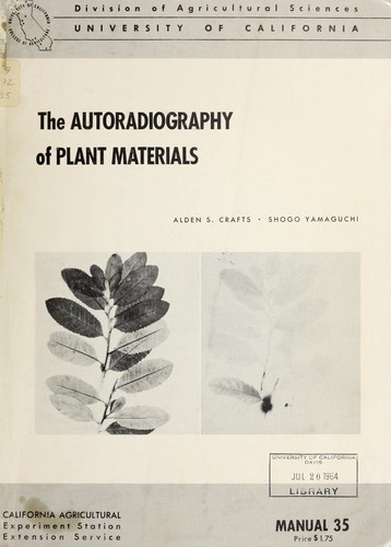 Cover for The autoradiography of plant materials