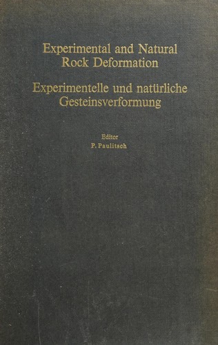 Cover for Experimental and natural rock deformation.