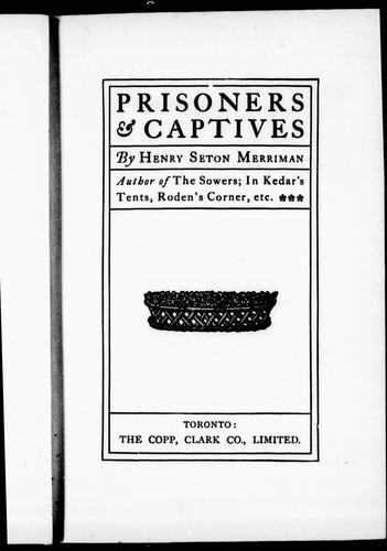 Cover for Prisoners & captives