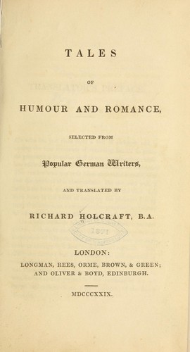 Cover for Tales of humour and romance