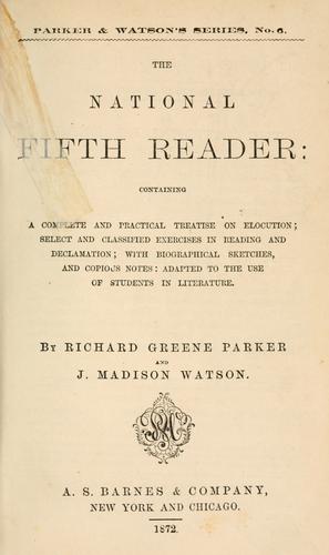 Cover for The national fifth reader