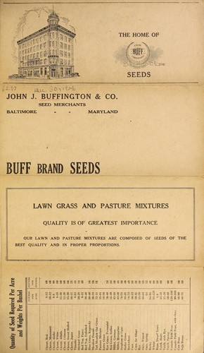 Cover for Buff brand seeds