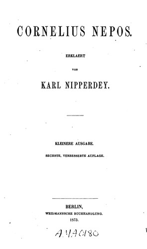 Cover for Cornelius Nepos
