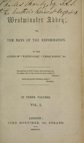 Cover for Westminster Abbey