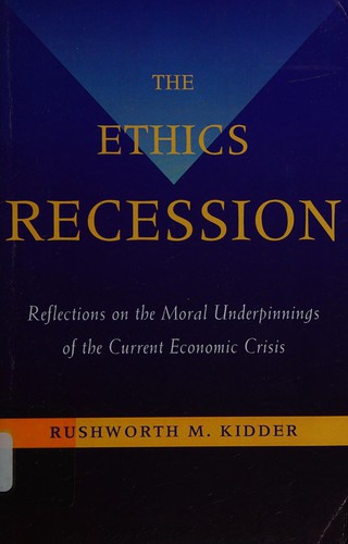 Cover for The ethics recession