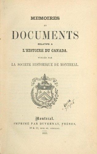 Cover for Mémoires