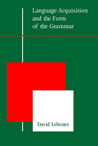 Cover for Language acquisition and the form of the grammar