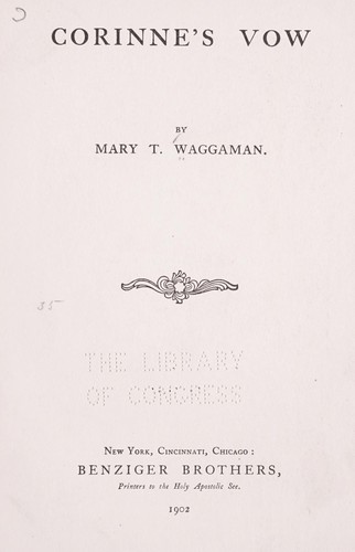 Cover for Corinne's vow