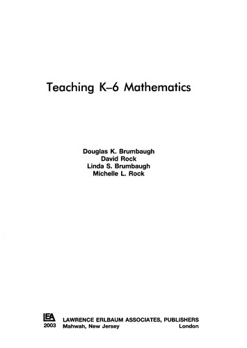 Cover for Teaching K-6 mathematics