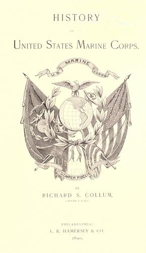 Cover for History of the United States Marine Corps.
