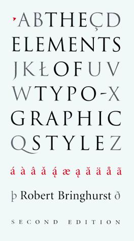 Cover for The elements of typographic style