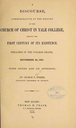 Cover for A discourse