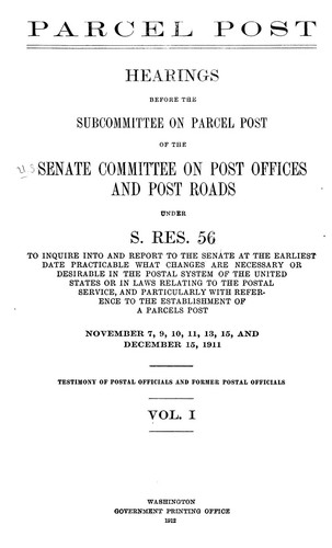 Cover for Parcel post.