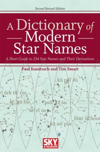 Cover for A dictionary of modern star names