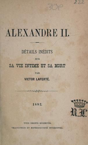Cover for Alexandre II