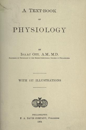 Cover for A text-book of physiology