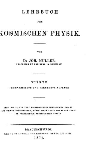 Cover for Lehrbuch der kosmischen Physik