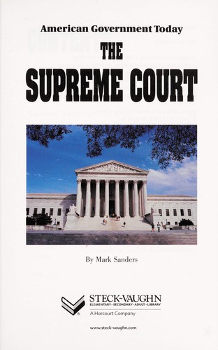 Cover for The Supreme Court Sb-American Gov Today (American Government Today)