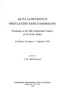 Cover for Acta Conventus Neo-Latini Sanctandreani (Medieval and Renaissance Texts and Studies)