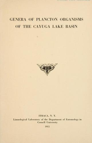 Cover for Genera of plancton organisms of the Cayuga lake basin
