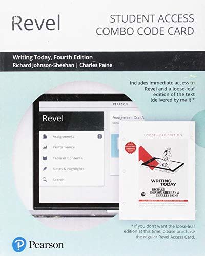 Cover for Revel for Writing Today -- Combo Access Card