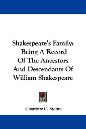 Cover for Shakespeare's Family