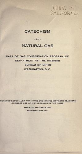 Cover for Catechism on natural gas.