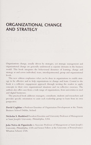 Cover for Organizational change and strategy