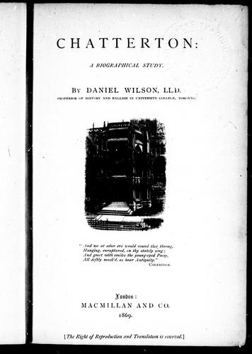 Cover for Chatterton