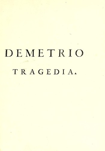 Cover for Demetrio
