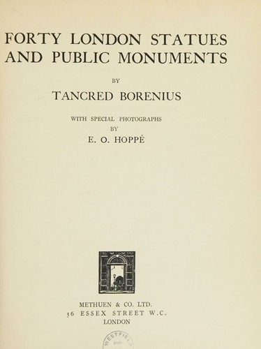 Cover for Forty London statues and public monuments,