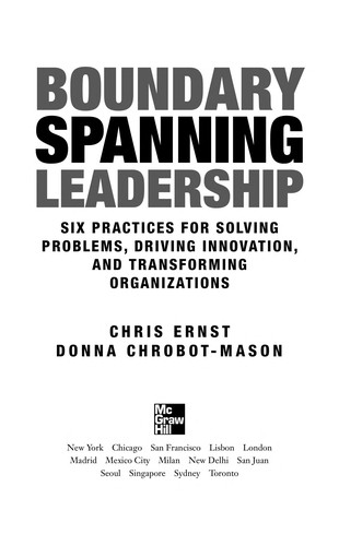 Cover for Boundary spanning leadership