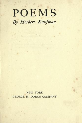 Cover for Poems
