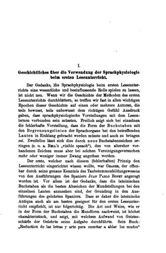 Cover for Die praktische Anwendung der Sprachphysiologie beim ersten Leseunterricht