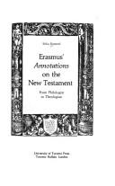 Cover for Erasmus' Annotations on the New Testament (Erasmus Studies)