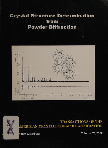 Cover for Crystal structure determinations from powder diffraction data