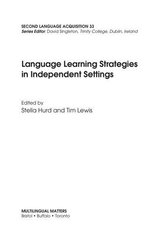 Cover for Language learning strategies in independent settings