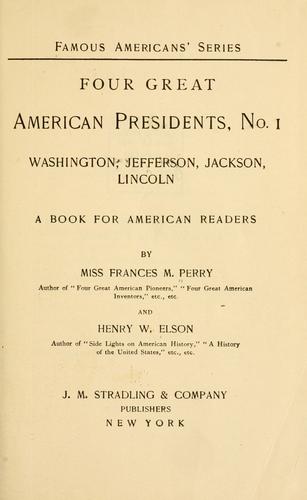 Cover for Four great American presidents