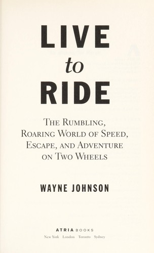 Cover for Live to ride