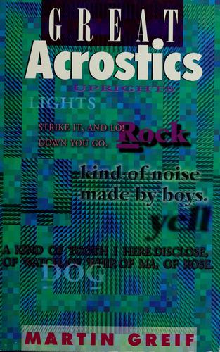 Cover for Great acrostics