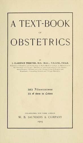 Cover for A text-book of obstetrics